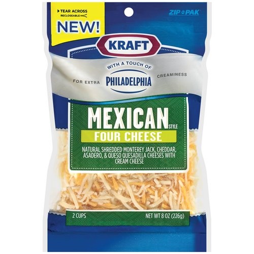 Top it off with shredded Mexican 4-cheese