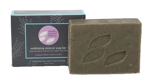 Exfoliating Mineral Soap Bar - LAVENDER-PEPPERMINT