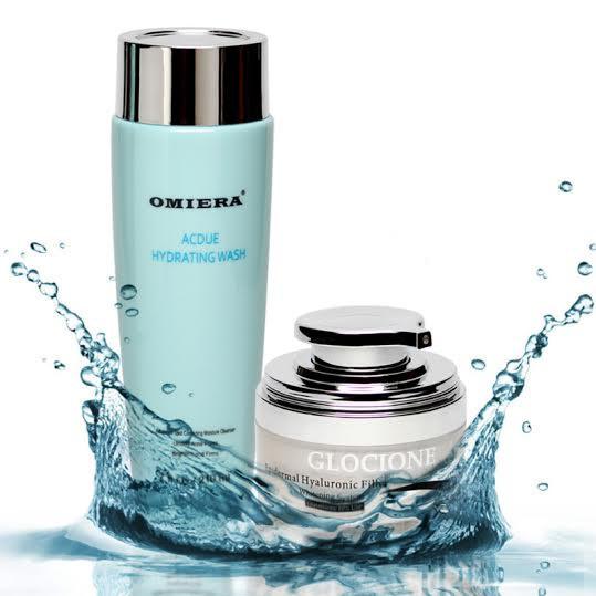 Omiera Labs Glocione Anti-Aging Cream. + Acdue Facial Wash Beauty Set (1.0 & 1.0 fl. oz.)
