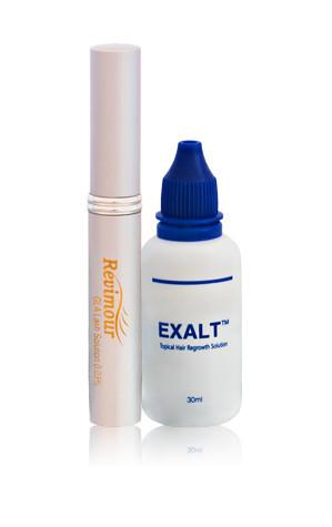 Omiera Labs Revimour Eyelash Growth Serum+ Exalt Hair Growth Serum Set (0.27 & 1.0 fl. oz.)
