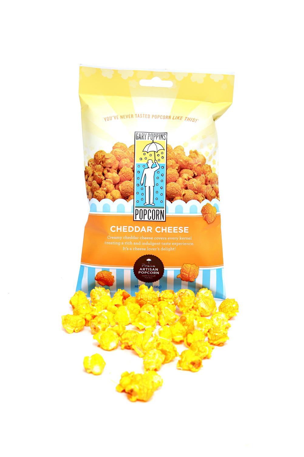 Gary Poppins Cheddar Cheese Popcorn, Bag