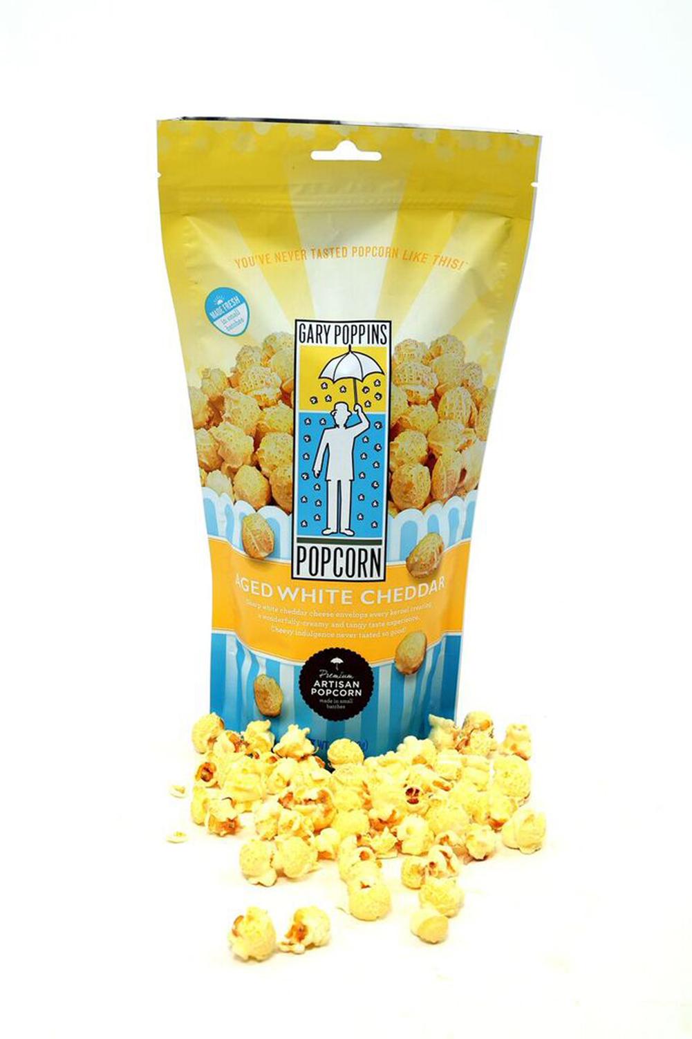 Gary Poppins Aged White Cheddar Popcorn, Bag