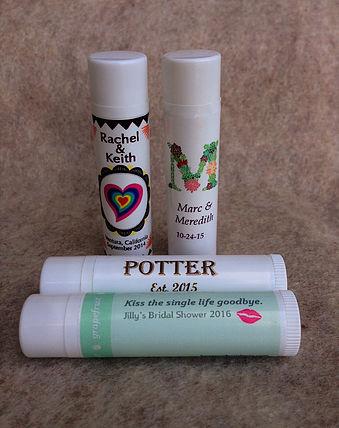 Wedding Favors- 100 Custom Label Lip Balm