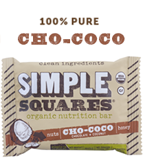 Cho-Coco SIMPLE Squares - Organic Nutrition Bar - Box of 12 bars