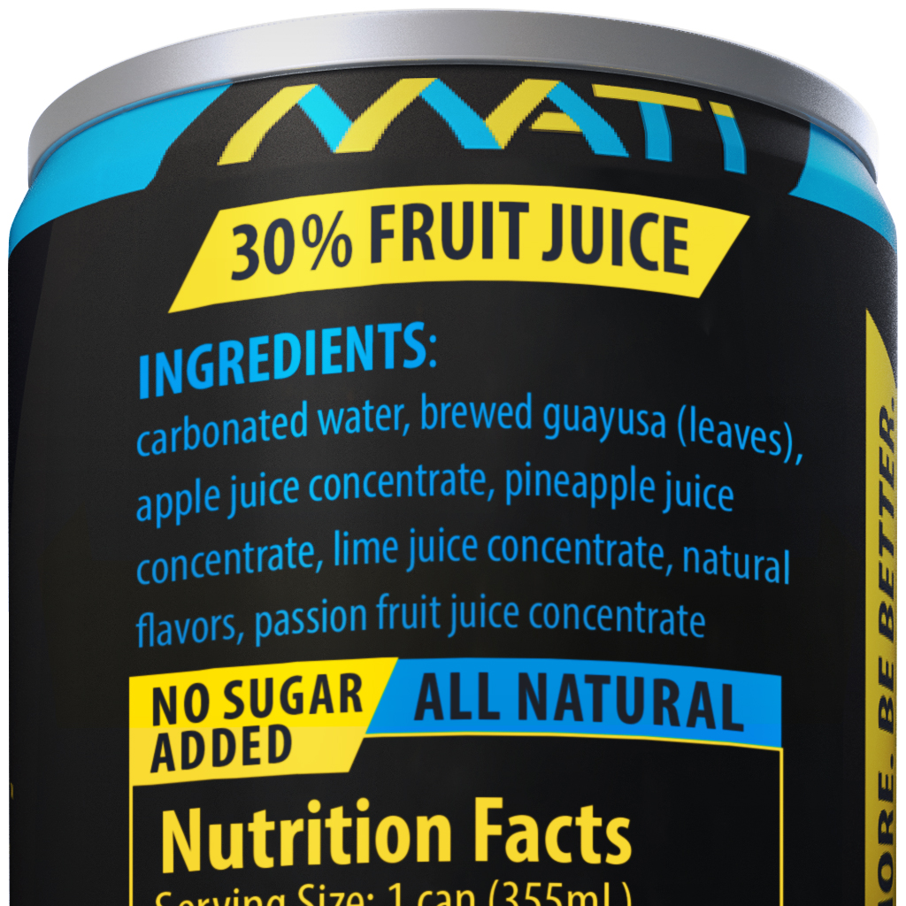 MATI Healthy Energy Drink - Tropical 12 oz - image 3