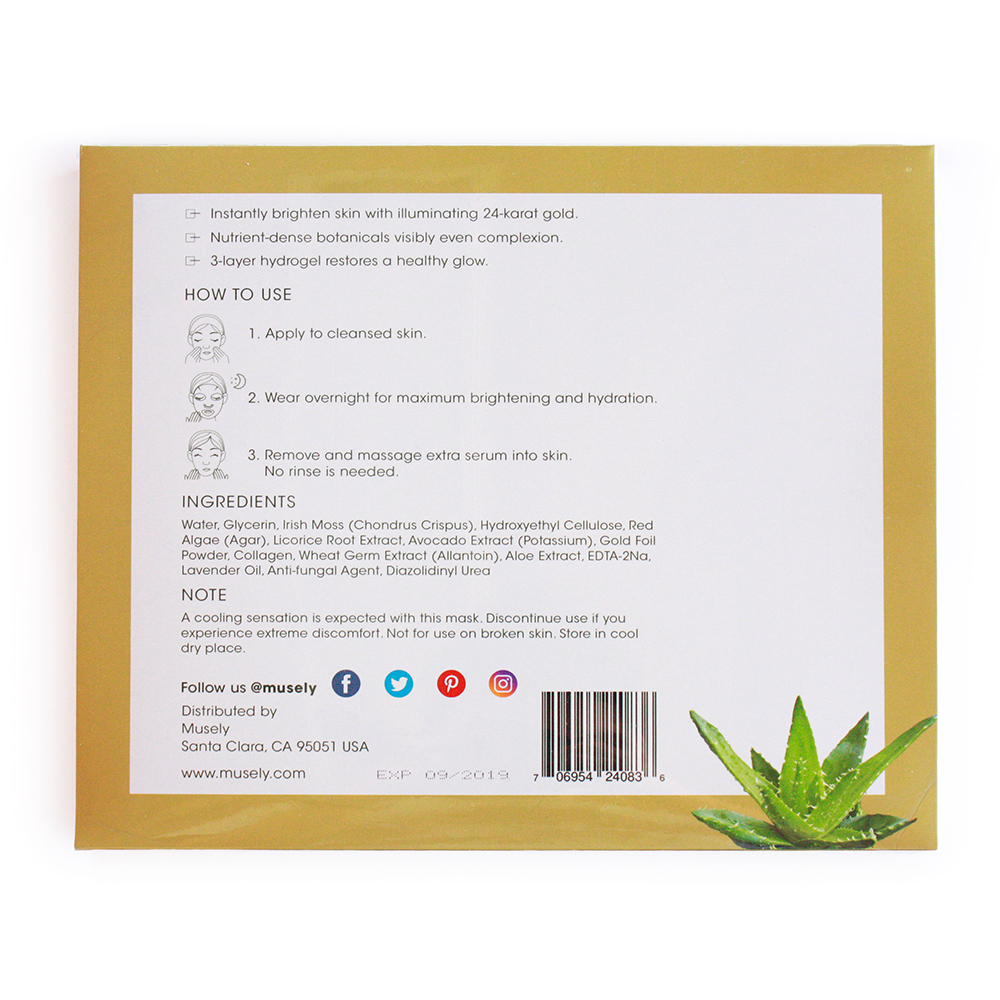 Sleeping Beauty Gold Facial Hydrogel Masks (Box of 5) - Celebrate our launch with 50% off! - image 3