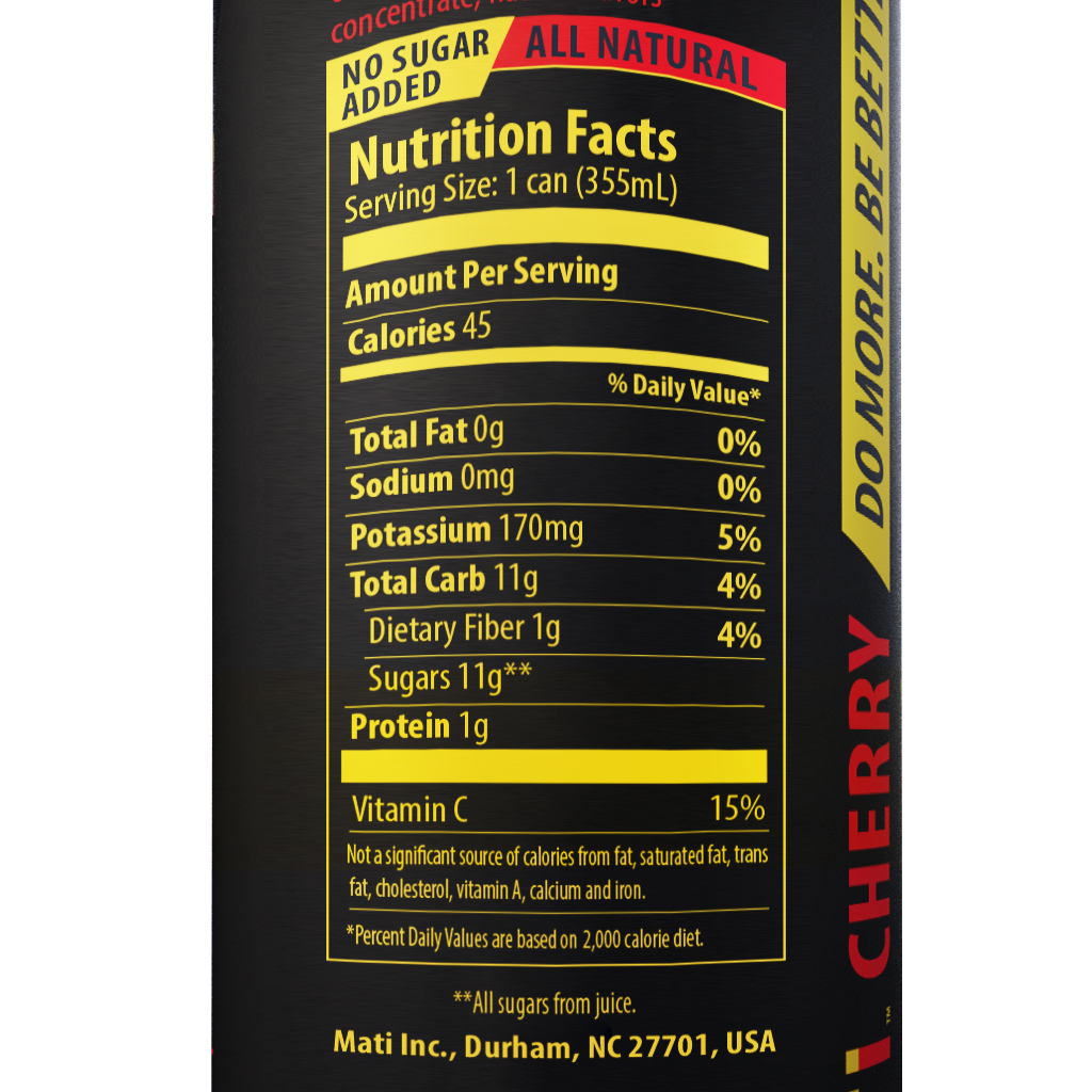 MATI Healthy Energy Drink - Cherry 12 oz - image 4