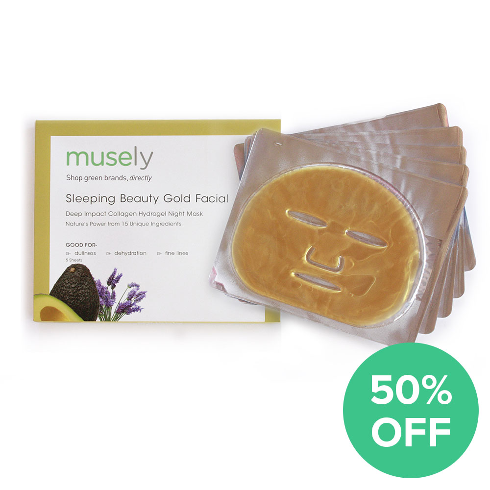 Sleeping Beauty Gold Facial Hydrogel Masks (Box of 5) - Celebrate our launch with 50% off!