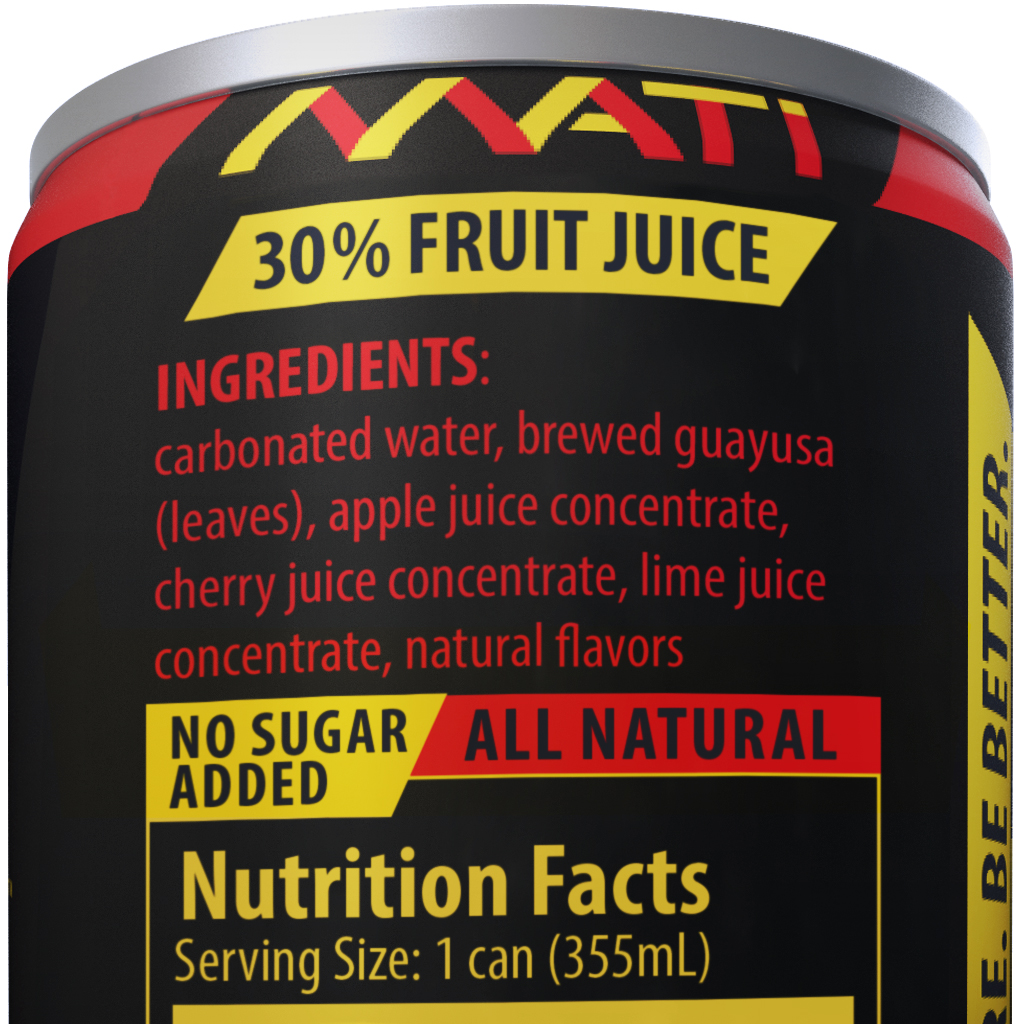 MATI Healthy Energy Drink - Cherry 12 oz - image 2