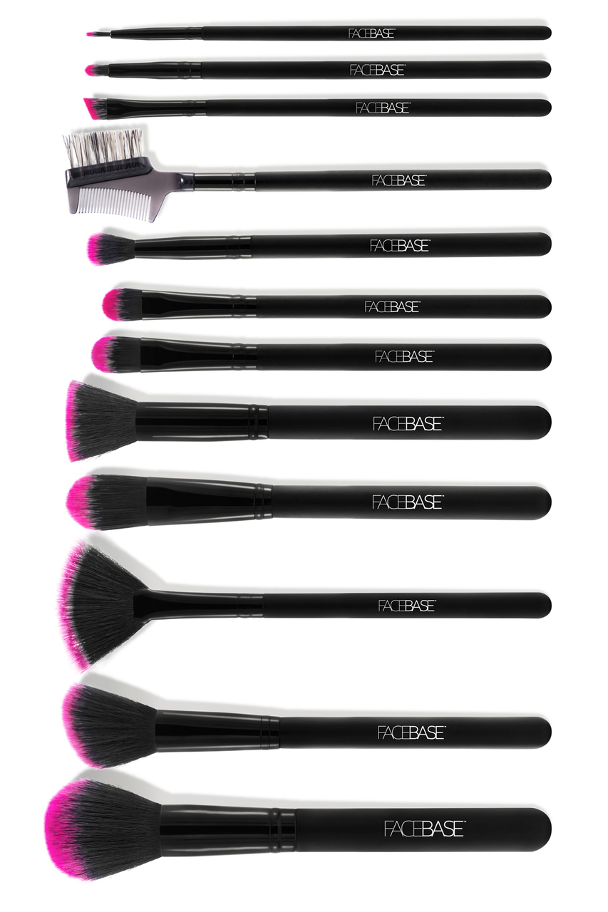 12Piece Brush Set - Magenta