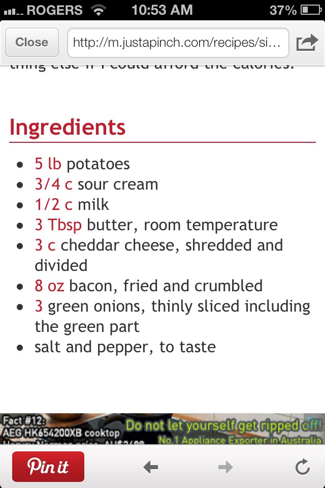 Loaded Mashed Potatoes!!