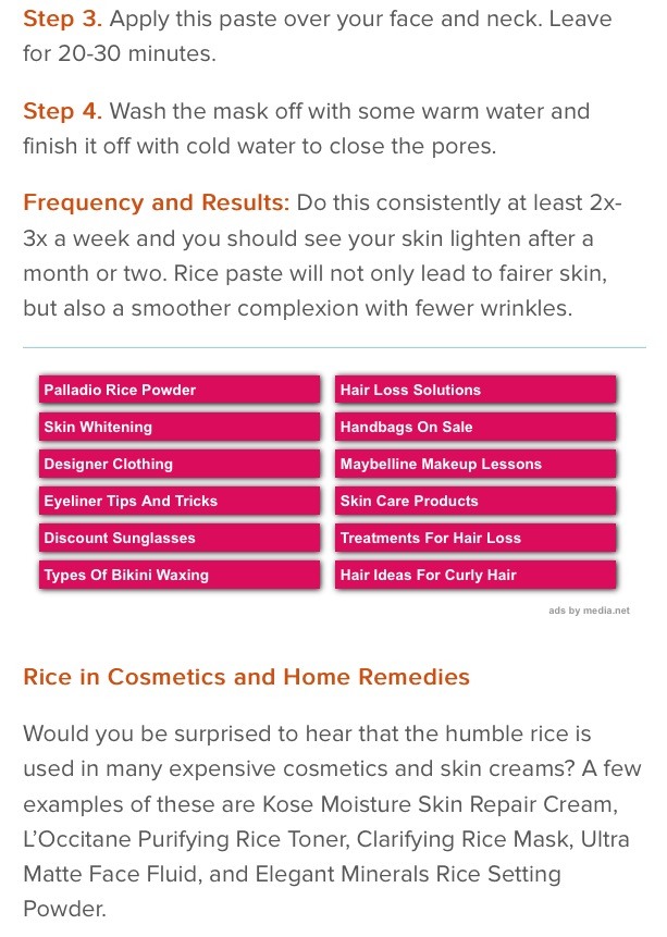 Skin Brightening Antiaging Rice Powder Mask👌👍