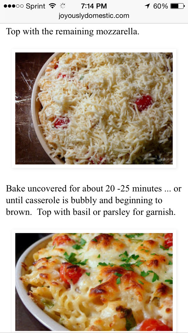 Chicken and Spinach Pasta Bake