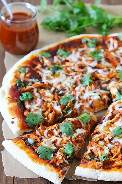 Chicken enchilada pizza 