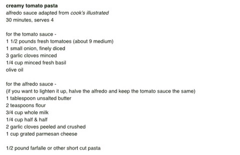 Creamy Tomato Pasta