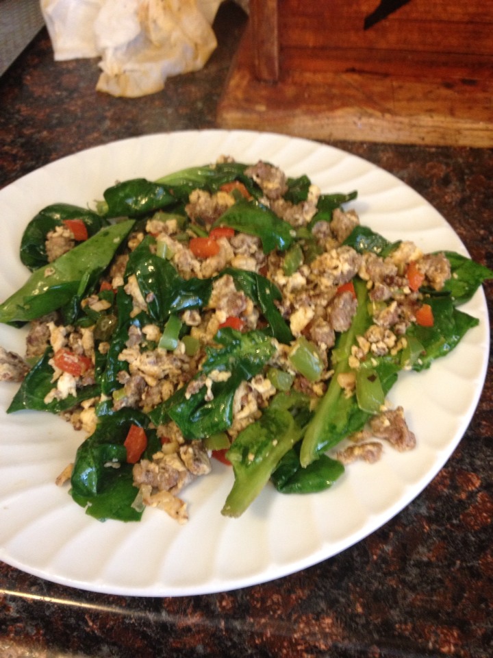 Let the spinach cook a little & enjoy!! 