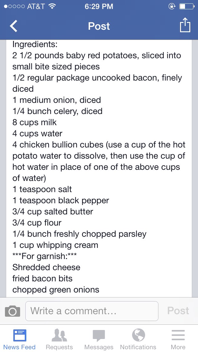 Potato Soup Recipe 