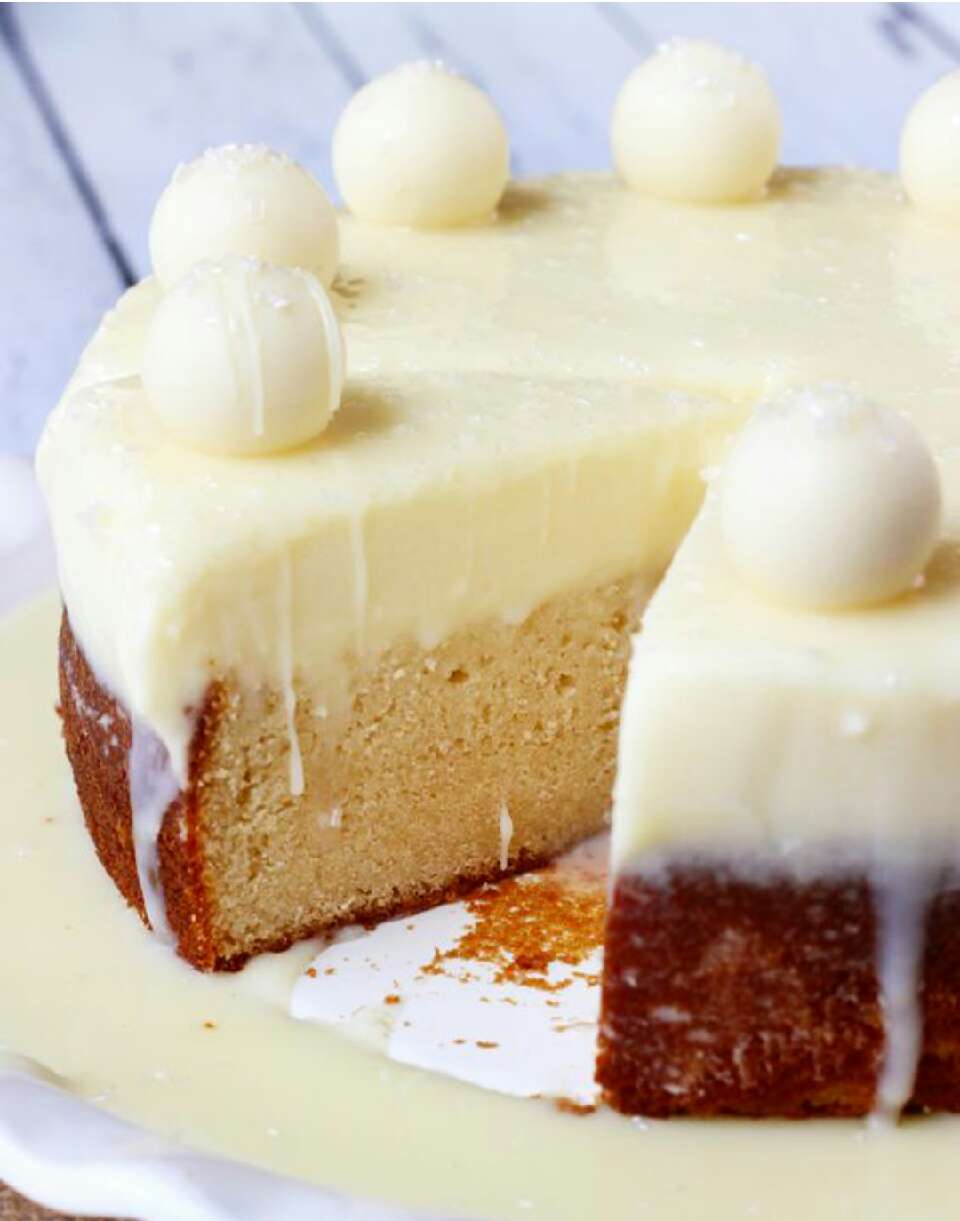 White Chocolate Truffle Cake !