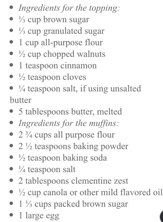 Brown Sugar Banana Clementine Muffins!