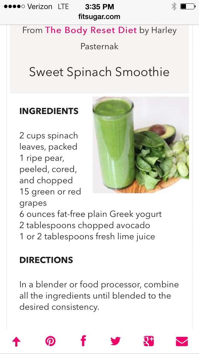 Sweet spinach smoothie! 😋