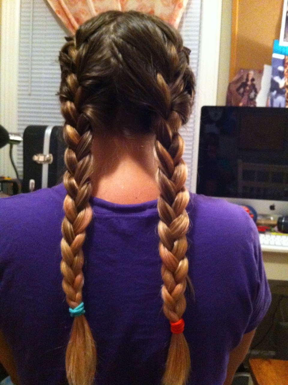 Braid hair before bed for waves in the morning