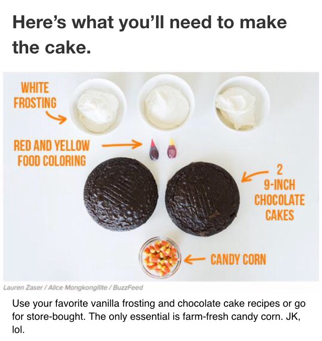 "HOW TO MAKE AN OMBRE CANDY CORN CAKE"