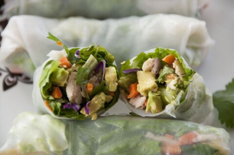Chicken Avocado Spring Rolls
