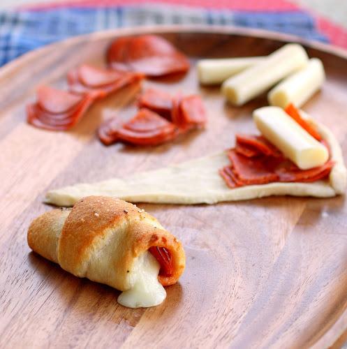 Pepperoni Cheese Stick Roll Ups