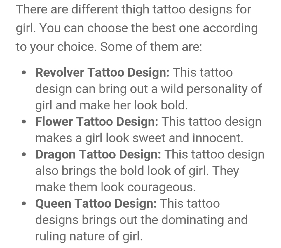 Beautiful Thigh Tattoos!!!!