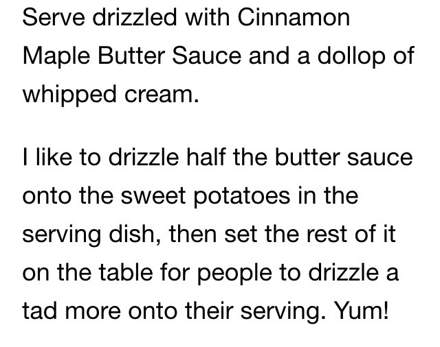 MASHED SWEET POTATOES WITH CINNAMON MAPLE BUTTER SAUCE #Friendsgiving