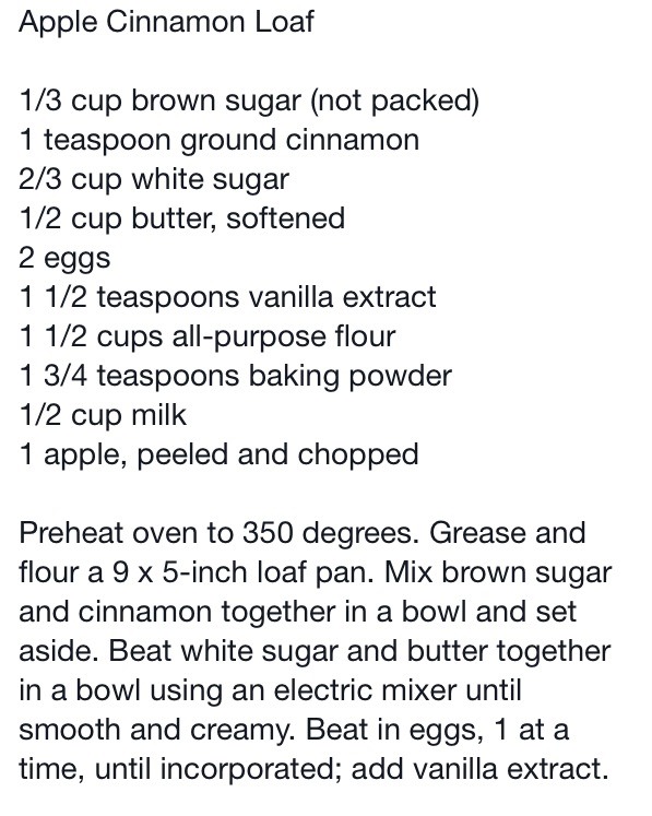 Apple Cinnamon Loaf