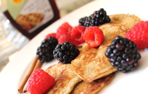 Try these 2 ingredient pancakes!
All you need is 2 eggs and a banana mashed together well and thrown in the pan, and you have healthy, quick and yummy pancakes. Add butter (not margarine) and your choice of berry, or bananas or apples. 