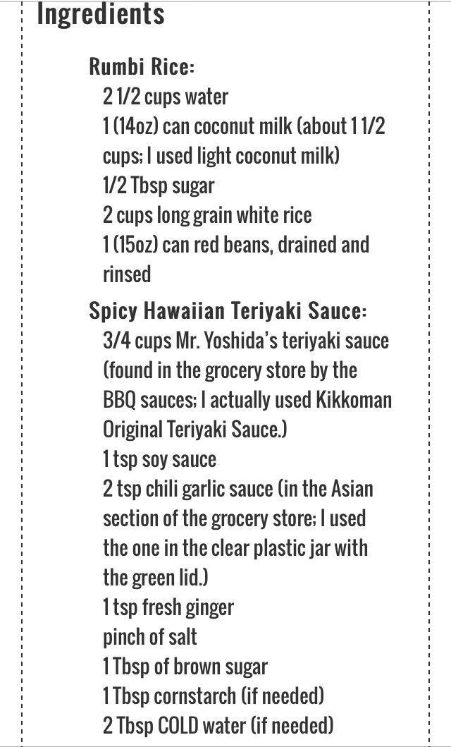 " Delicious Spicy Hawaiian Teriyaki Chicken Rice Bowl"😋💯
