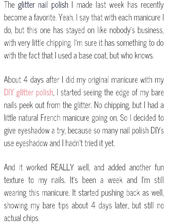 DIY Glitter Nail Polish With Eye Shadow French Tips!