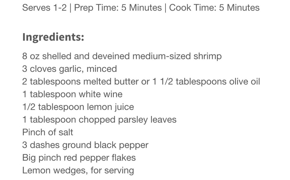 Roasted Shrimp Scampi 