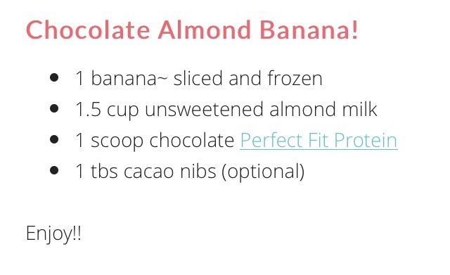 CHOCOLATE ALMOND BANANA SMOOTHIE