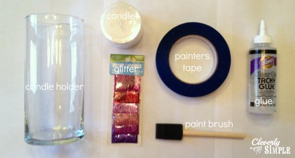 Glitter Candle Holder : DIY Christmas Gift
