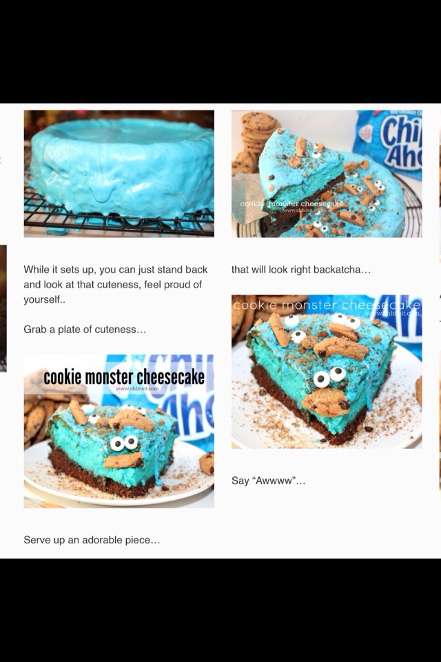 Cookie Monster Cookie Cheese Cake
