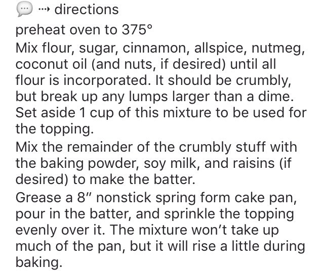 Vegan Coffee Cake Recipe 