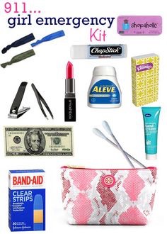 Here is an emergency kit for all you ladies!
