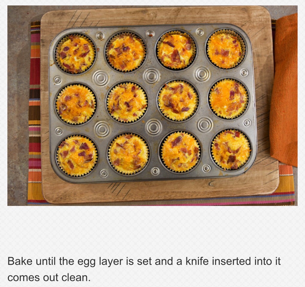 Bacon Egg Breakfast Cupcakes