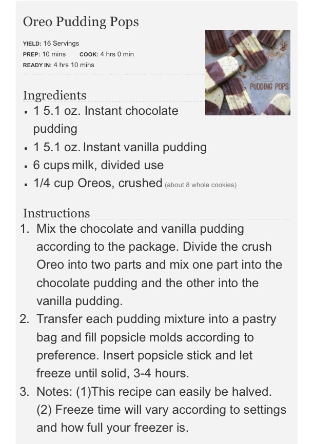 ❤️🌀OREO PUDDING POPS🌀❤️