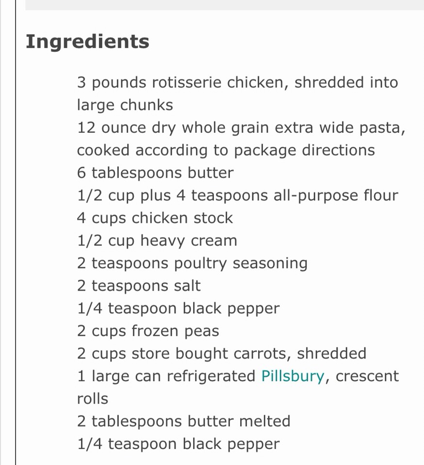 Chicken Noodle Pot Pie Casserole 