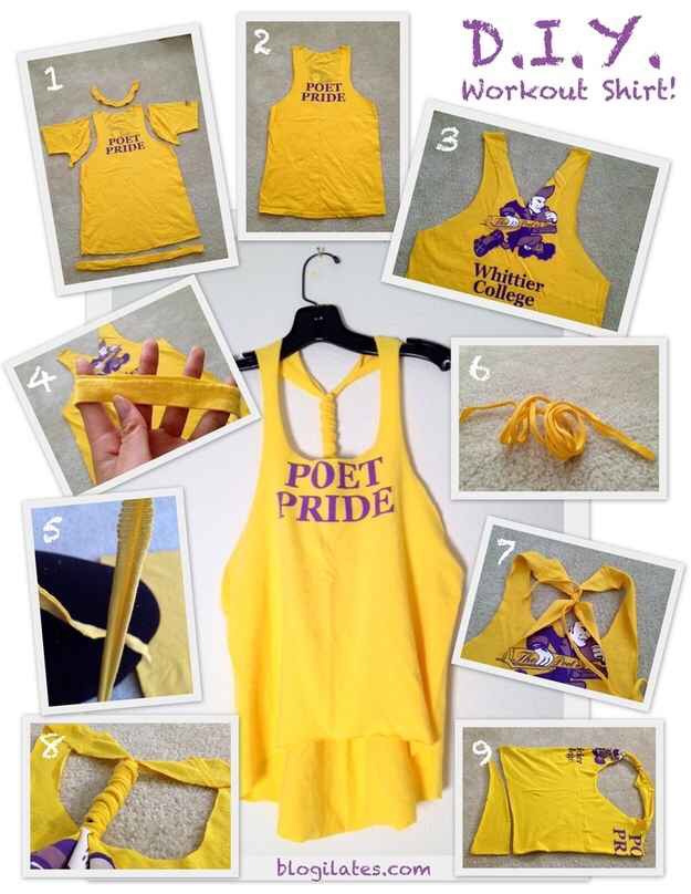2. Here’s how to make your own workout shirt.