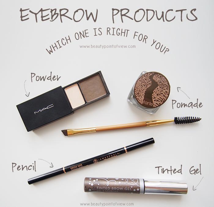 Picking the right product is important in getting perfect brows. Here are the 4 basic types. Sometimes a combination of these products works best. 
