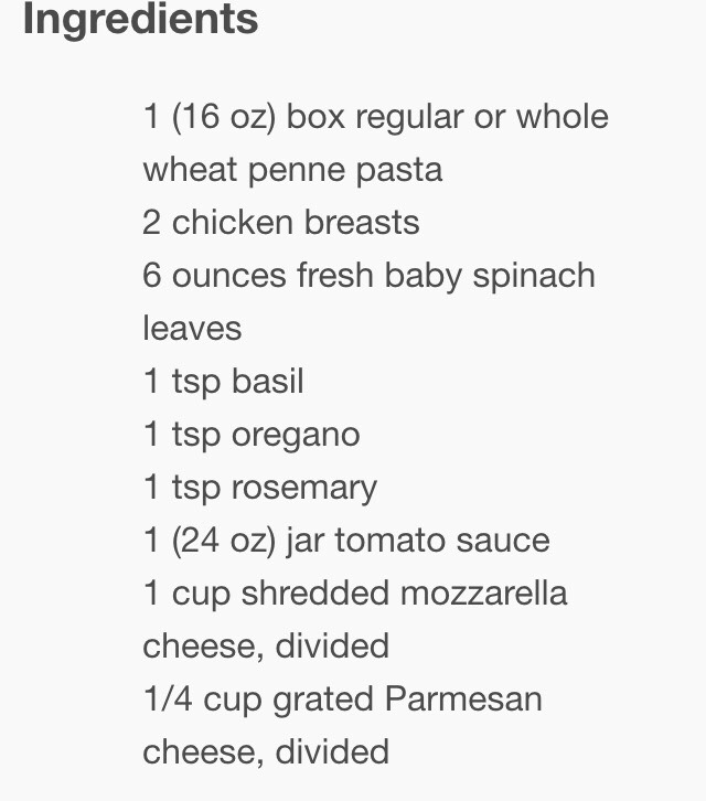 Chicken Penne Bake!
