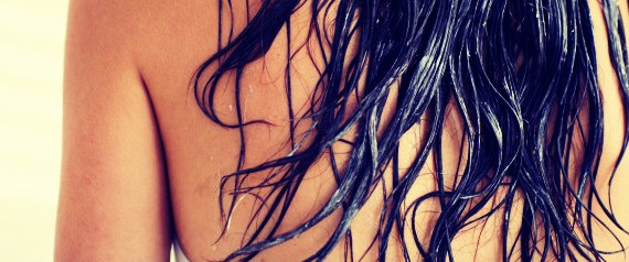 Then run it through the ends of your hair making sure it's all covered (it's best to do this in a bath tub to reduce mess)