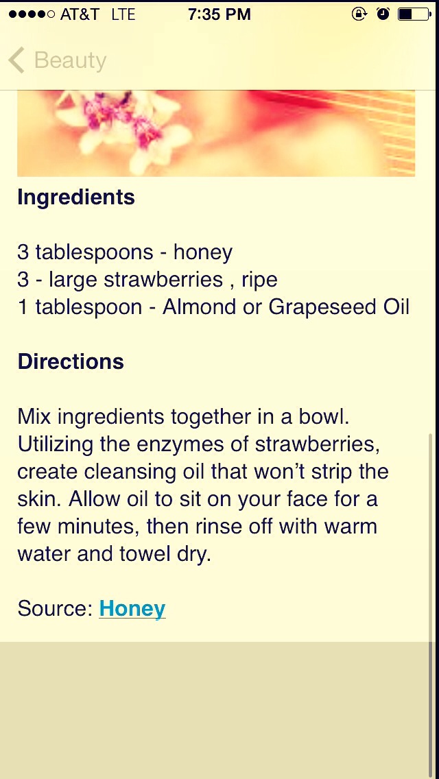 Honey Strawberry Oil Facial Mask