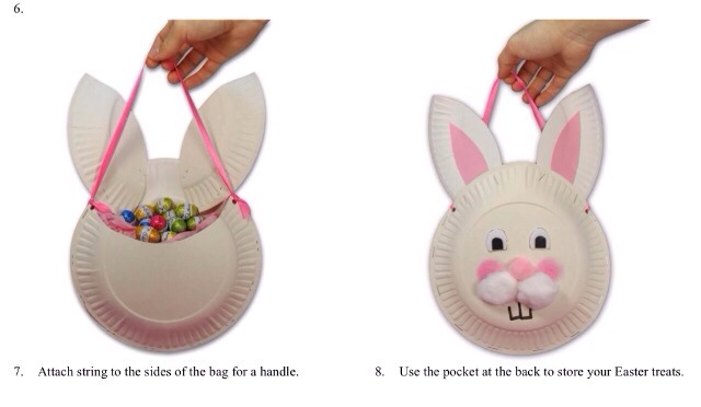 Paper Plate Bunny Bag. Cute Craft To Do With Kids For Easter Day πΈπ°πΊπ°πΈπ°πΊπ°