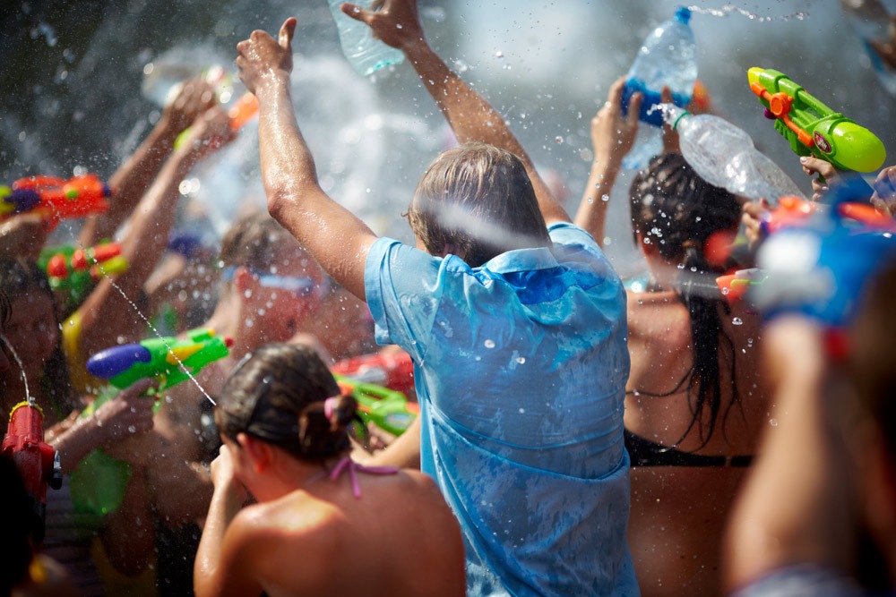 Have a water or nerf gun fight 